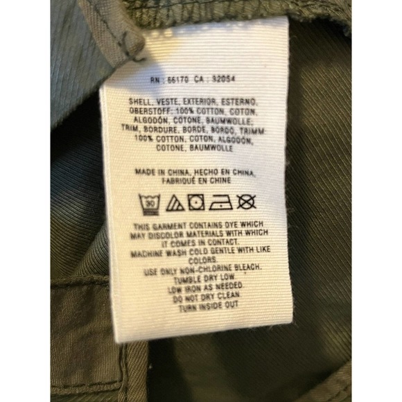 Anthropologie Hei Hei •XS•Coated Utility Swing Jacket Waxed Green Military Field - Picture 7 of 8